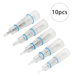10pcs Disposable 0.35mm Painless Tattoo Cartridge Needle Electric Semi-Permanent Makeup Machine Eyebrow Lips Microblading Needle