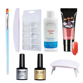 

Poly Gel Set Extension LED UV Gel Varnish Nail Polish Nail Dryer Kit Quick Building SSwell