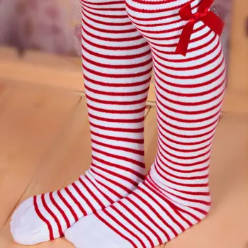 

Boot Socks Knee High Knit Leggings Girls Gifts Party Supplies Stripe Bowknot 1 Pair Comfortable Warm Lovely