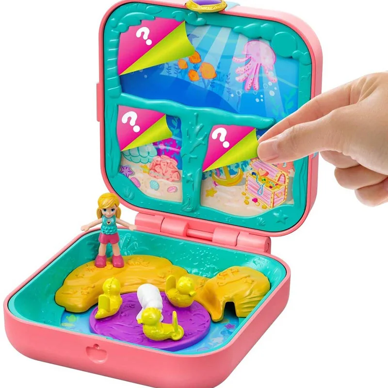 Мини сцена Polly Pocket Unicorn Utopia детская игрушка аксессуары для девочек GDK76|Куклы| |