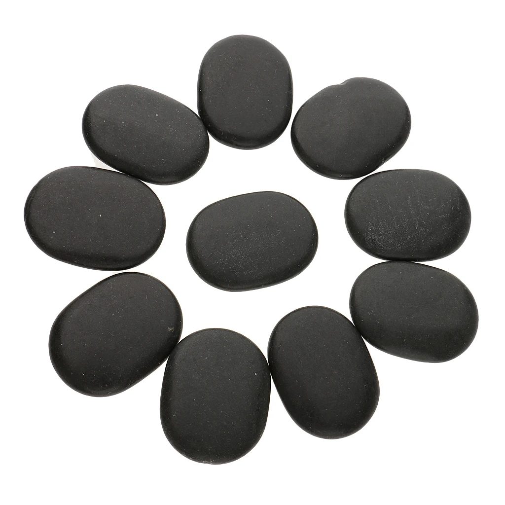 New 10pcs / lot Hot Spa Rock Basalt Stone Massage Stones Massage Lava Natural Stone Set 4*3cm