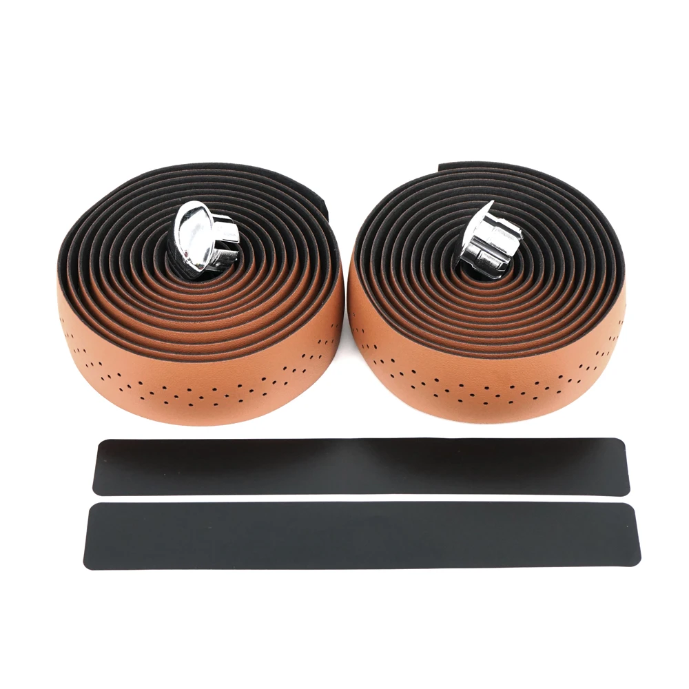Bike Handlebar PU Tape 2 Roll Road Bicycle Leather Perforated Belt Breathable Soft MTB Fixed Gear Belt Cycling Accessory MICCGIN bike handlebar tape bicycle handlebar strap