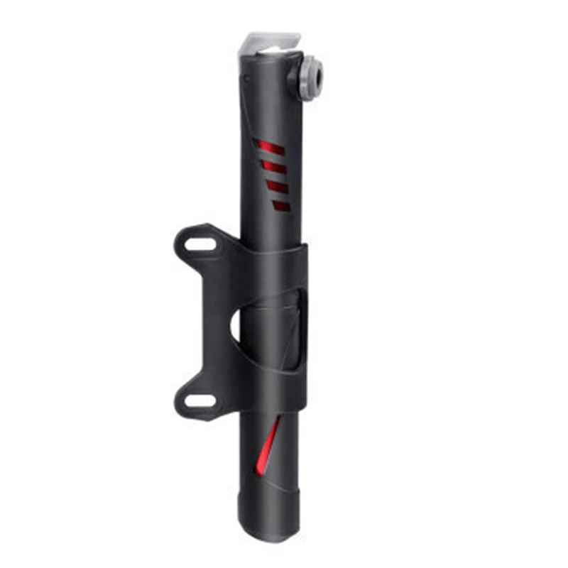 Black Red Велосипедный насос из алюминиевого сплава MTB дорожный велосипед портативный клапан воздушный насос велосипедная Рама крепление Велосипедное шиномонтаж Schrader Presta PA0138 - Цвет: Black Red