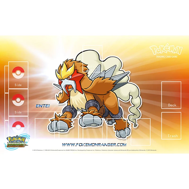 Pokemon Ranger Guardian Signs Entei игровой коврик настольная карточная игра резиновый для детей