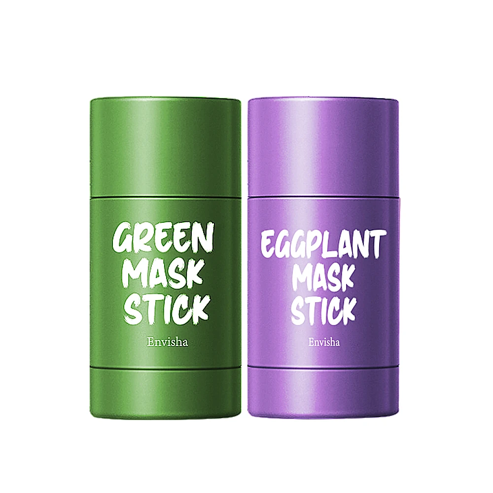 Eggplant & Green Tea Kaolin Clay Facial Mask - Acne-Fighting, Anti-Aging & Deep Hydration Formula