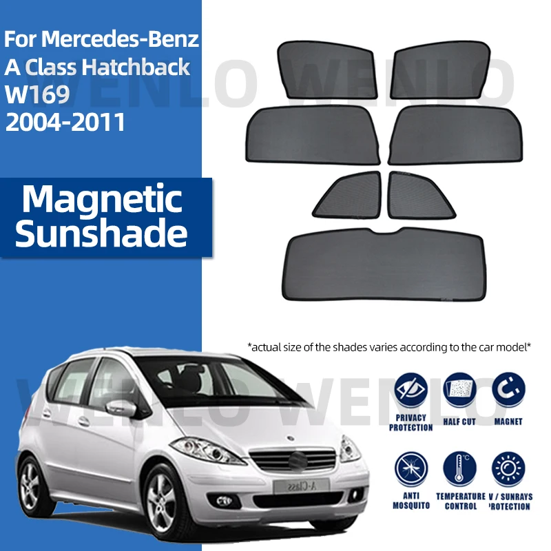 Parasol magnético para ventana de coche, parasol personalizado para Mercedes Benz Clase A W169