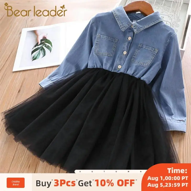 Bear Leader/блузка для девочек Новая весенняя одежда принцессы с отложным воротником