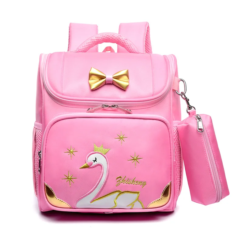 

School Bag Young STUDENT'S Girls 1-3-4 Grade Princess 6-9-Year-Old GIRL'S Children Casual Backpack