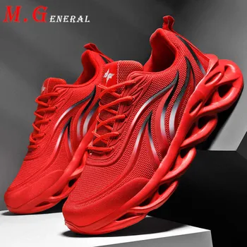 

Casual Shoes Men Mesh Breathable Summer Sneakers Black Red Flame Men's Shoes Non-slip Lace Up Mens Shoe Walking Size 38-47 C66
