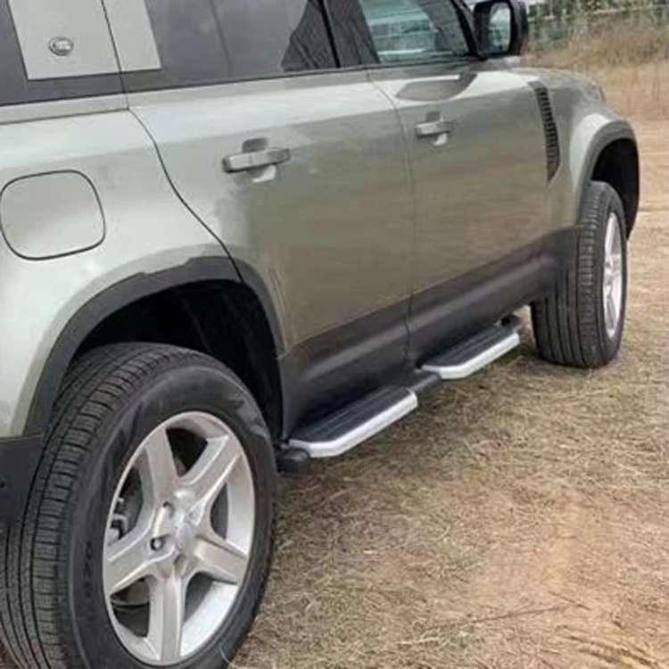 SIDE STEPS RUNNING BOARDS BLACK &SILVER FOR LAND ROVER DEFENDER 110 L316 OEM FIT U2013 Fastlane Styling