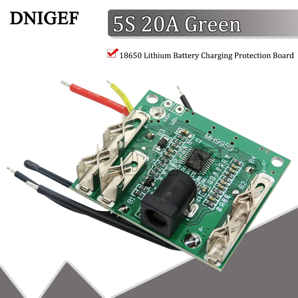 BMS 5S 20A 18650 плата защиты зарядки литиевой батареи DNIGEF схема PCM балансировщик