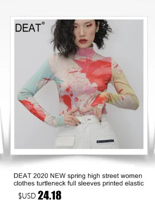 DEAT 2019 new spring sqaure collar sleeveless knitting pullover slim short high waist top female tank WK69001l