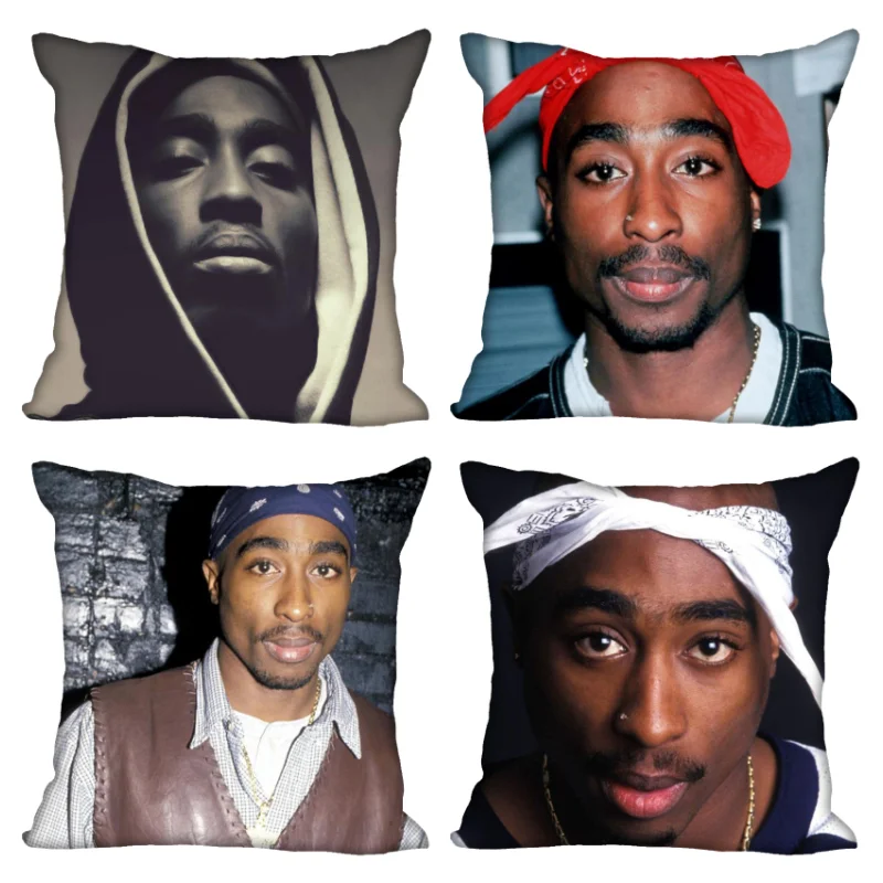 New 2Pac Pillow Cover Bedroom Home Office Decorative Pillowcase Square Zipper Cases 45X45CM Satin Soft No Fade | Дом и сад