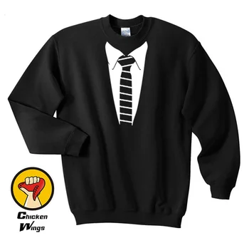 

Tuxedo gradua Formal Stripe Tie Fancy Dress Funny Costume Suit Top Crewneck Sweatshirt Unisex More Colors XS - 2XL
