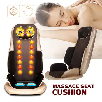 

2 Modes Massage Seat Cushion Chair-Neck Back Massager with Heat Rolling Kneading for Back Pain Relief