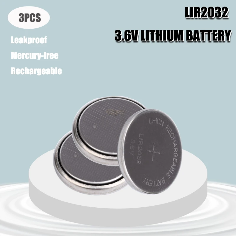 Lir2032 Rechargeable Battery Coin Cells Battery Lithium Batteries