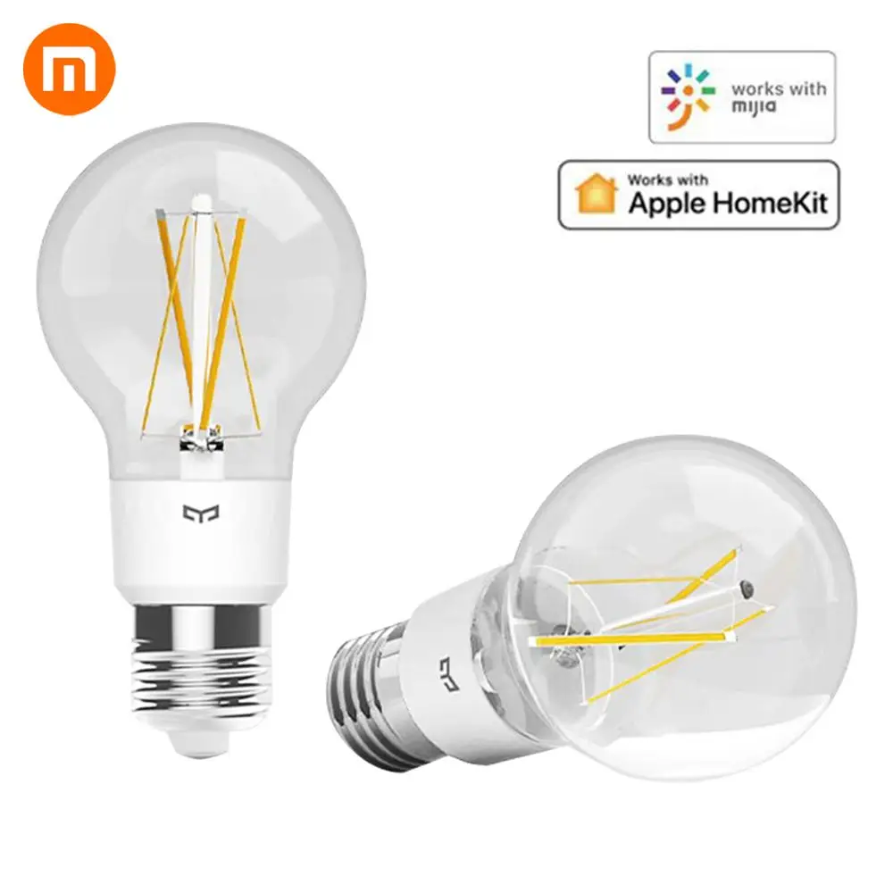 Yeelight Smart LED Bulb Silk Lamp E27 Brightness Adjustable 6W 700lm For Wifi Mihome APP Apple Homekit Remote Control smart led bulb led lamp