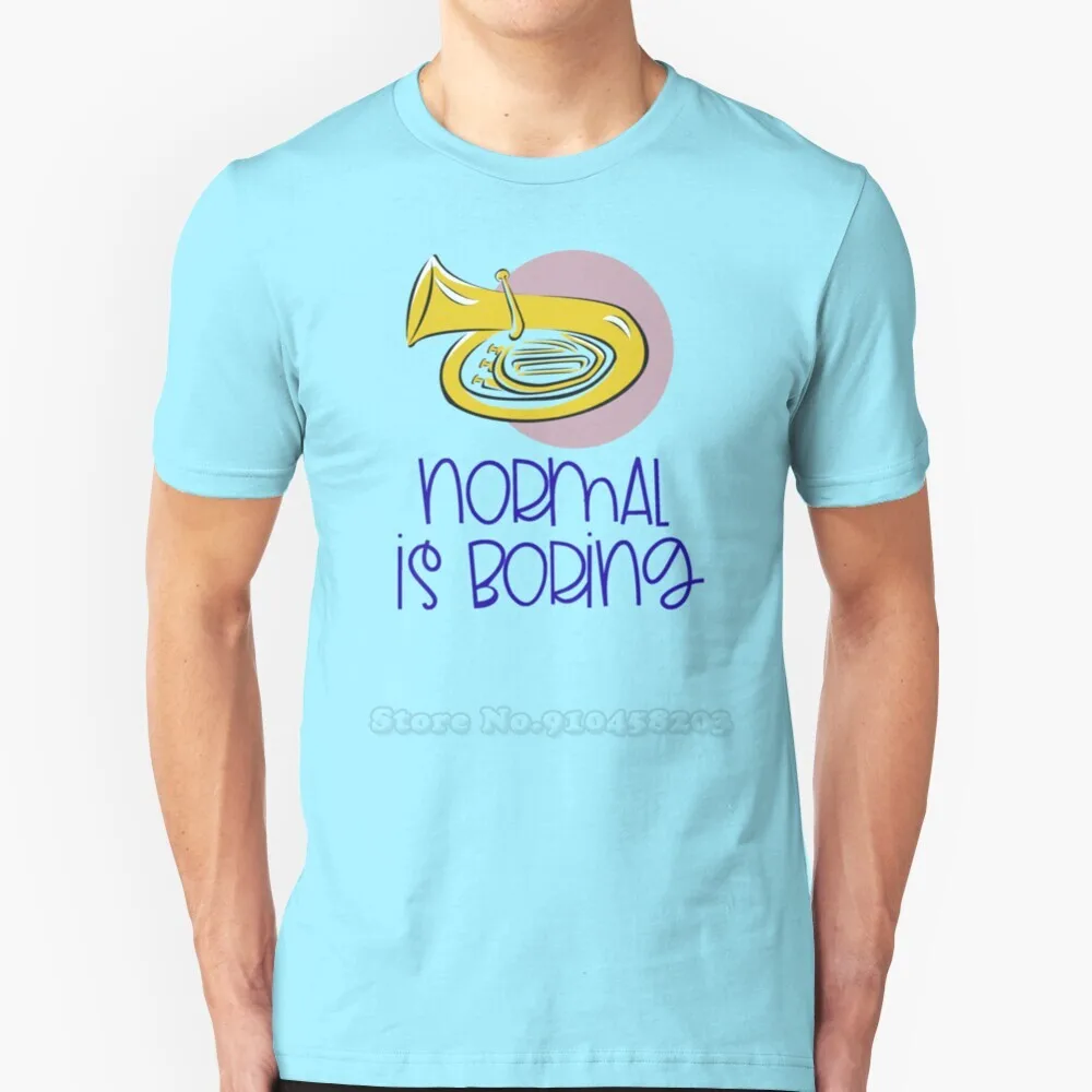 Normal Is Alesing-Tuba T-Shirt In Puro Cotone O-Collo T Shirt Uomo Band Marching Band Marching High School Band High School