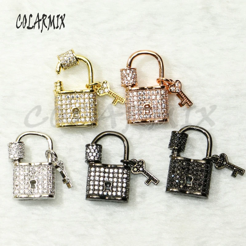 6Pcs Lock pendants lock and Key clasp Pendant Jewelry accessory pendant