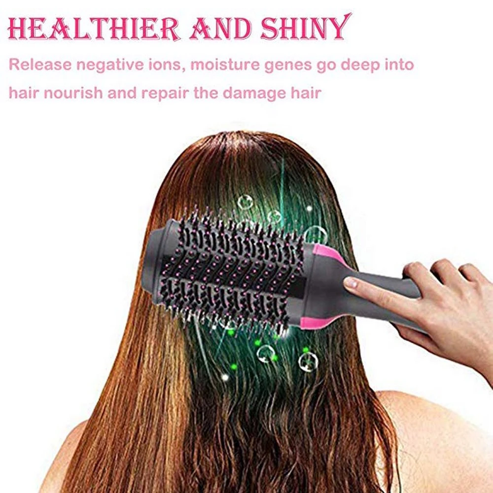4 in 1 Air Curling Brush Straighten Curl Comb One Step Hair Drying Tool Electric Hair 5