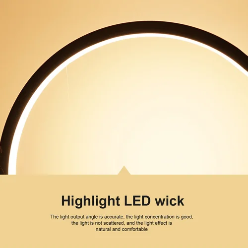 25CM LED 테이블 램프, 침실, 원형 책상 램프, 거실, 침대 머리맡 램프, 터치 램프, 드에서 사용, 원형 야간 조명 장식 5