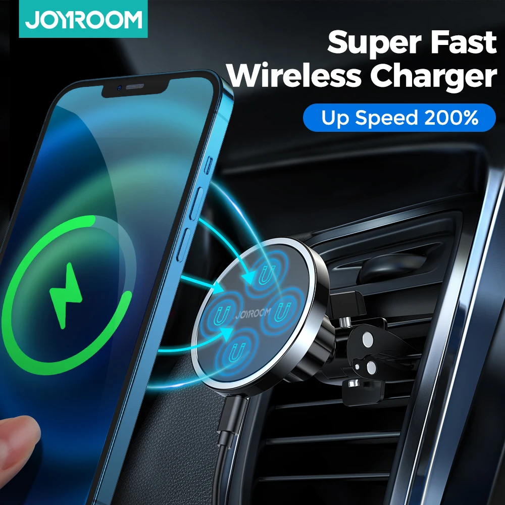 Cargador de coche inalámbrico magnético Qi, soporte de teléfono para iPhone 12 Pro Max, carga inalámbrica Universal para Huawei, 15W
