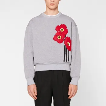 

2020 Autumn Winter New Trendy Design Long Sleeve Round O Neck Flower Printing Pullover Women Men Sweatshirt Couple Tops Fashion
