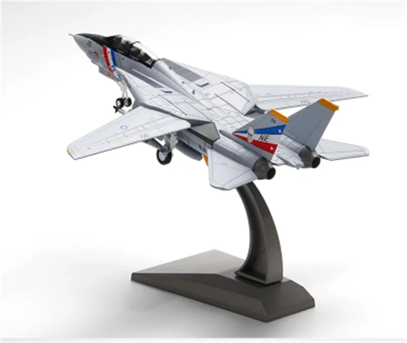 Коллекция 1:100 масштаб F-14 американского истребителя третьего поколения Модель литья под давлением сплав военно-морского флота США дисплей самолета для детей и взрослых