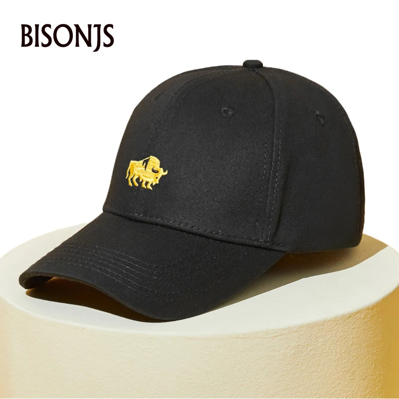 Мужская и Женская Бейсболка BISONJS модная винтажная Кепка От Солнца из хлопка с