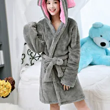 Ночная сорочка, Пижама для женщин, плюс размер, хлопковый вельветовый женский халат с глубоким v-образным вырезом, милый мультяшный слон, женские ночные рубашки, пижамы-милые свободные удобные пижамы, однотонное кружевное ночное белье, платье, халат, костюмы