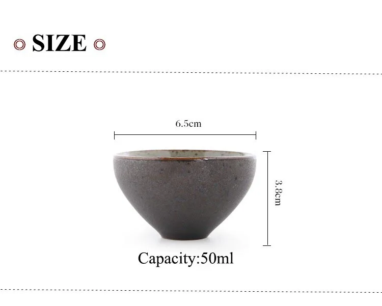 50 мл Винтаж в японском стиле грубая керамика подвески-талисманы в китайском стиле чайный набор кунг-фу термостойкая маленькая чаша для чая чаши для Саке посуда для напитков подарок
