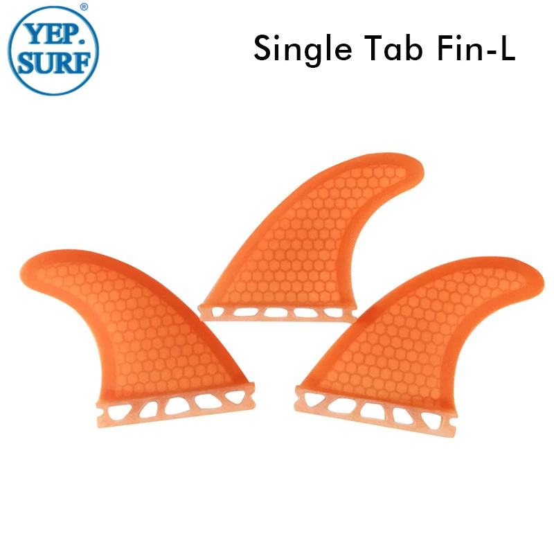 Surfing Water Sport Single Tabs  M Fins Quilhas Orange Fibre Honeycomb Fins Surf Board Single Tabs  Fins