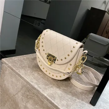 

2020 New Summer Women Purse and Handbags Fashion Casual Rivet Shoulder Messenger Bags High Quality Wild Crossbody Bags Louis Bag