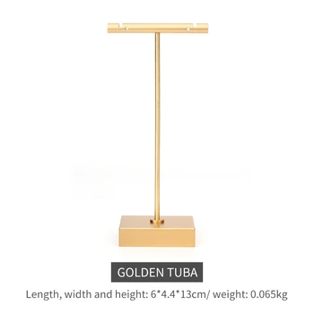 

New Metal Earring Display Stand Gold And Sliver T-shaped Smooth Removed Easy To Storage For Women Jewellery Organize Rack