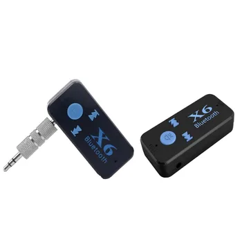 

Car Bluetooth Wireless Handsfree Car Kit X6 Music Receiver Adapter 3.5mm Jack with TF Card Reader Function Hot Selling