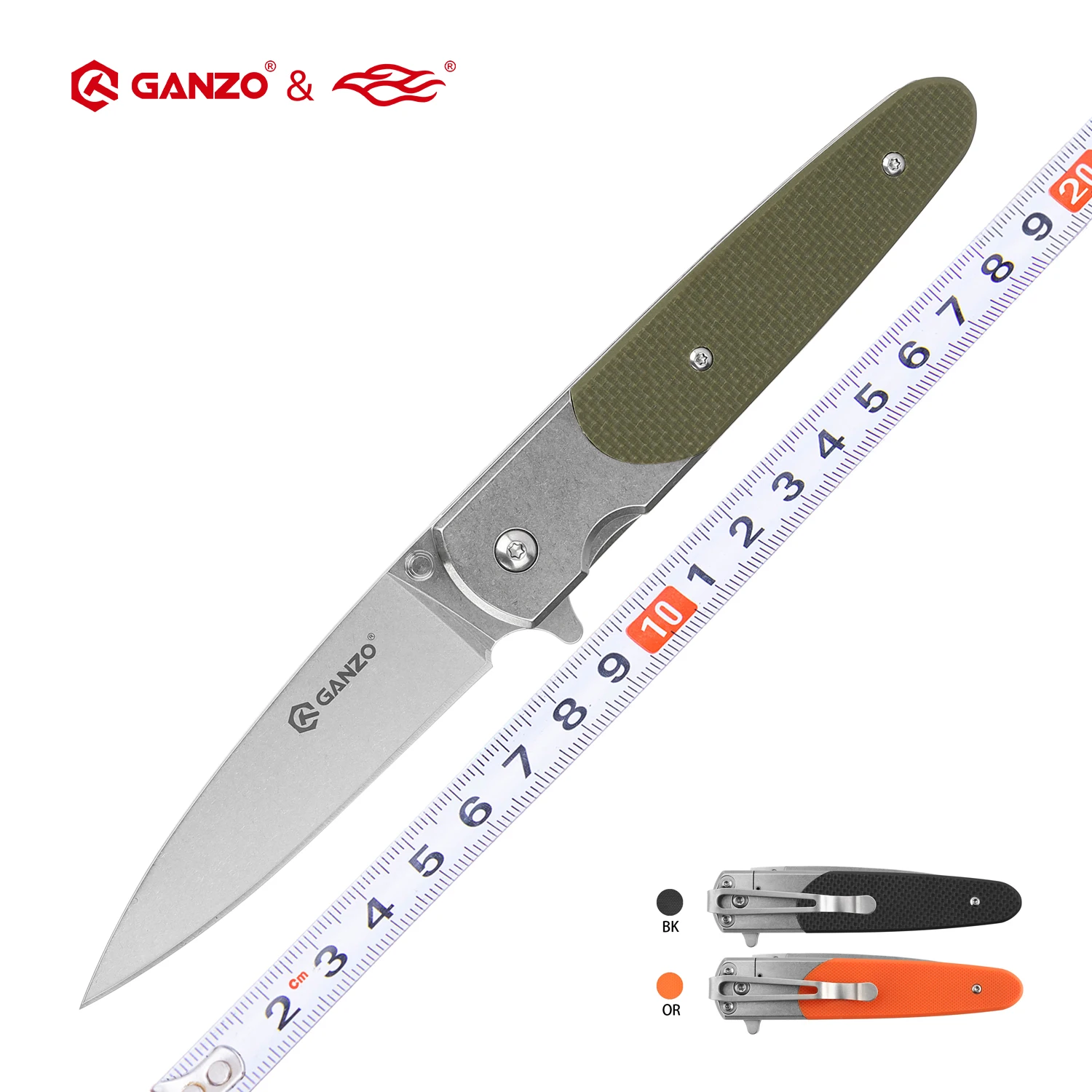 Складной нож Ganzo G743-2 58-60HRC 440C G10 или с деревянной ручкой уличный инструмент для
