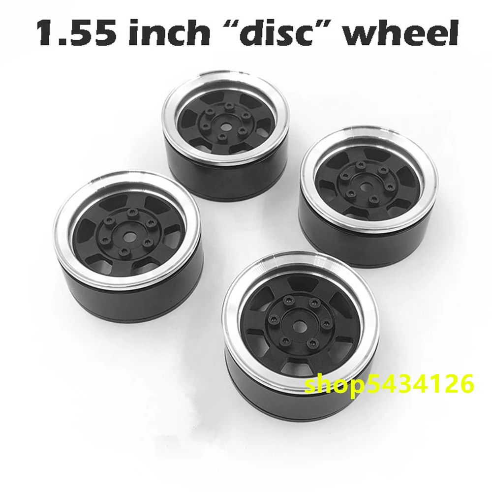 

4Pcs Aluminum Alloy Wheels Hub 1.55'' Rims Set For 1/10 Rc Car Traxxass Trx4 D90 D110 4WD TF2 Axial Scx10 ii Wraith Yeti G500 63