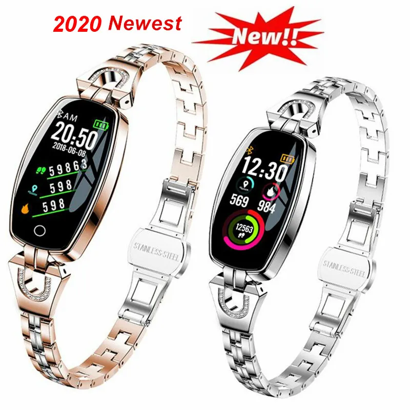 

2020 H8 Smart Bracelet Women Heart Rate Color Screen Activity Fitness Tracker Wristband IP67 Waterproof Weather Smartband Lady