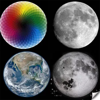 

Rainbow Puzzle Round Puzzle Moon Rainbow Round Jigsaw Puzzle 1000 Piece Puzzles For Adults