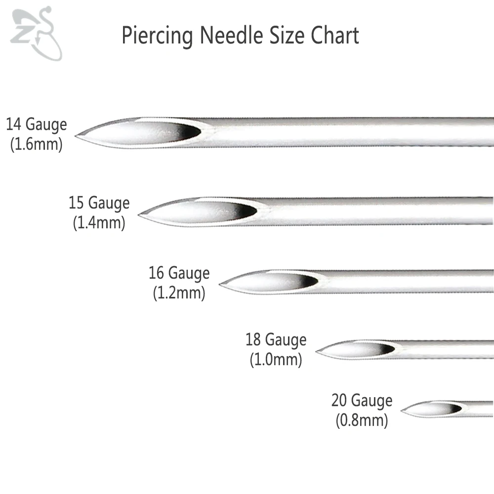 ZS Body Piercing Tool Kit 12-20G Disposable Professional Body Self Piercing Kits Clamp Gloves Tools Ear Lip Nose Navel Piercings 2