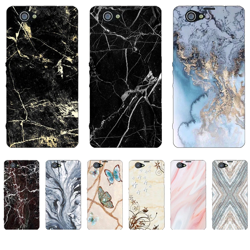Soft silicone Phone Cases for Sony Xperia Z1 Compact / Mini M51W D5503 TPU Back Cover Coque Print painting Mable Style Case | Мобильные