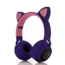 Hot 3C New Gaming LED Headphones Bluetooth 5 0 Young People Kids Headset for Phone PC Laptop Kids HeadphonesTF Card 3 5Mm Plug w