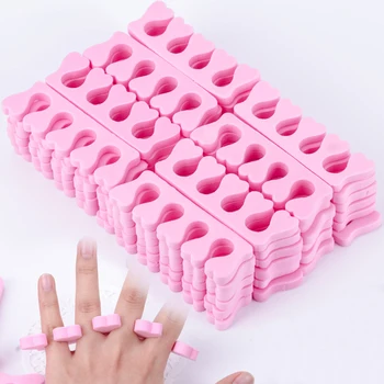 

Quality 50pcs Soft Foam Sponge Material Toe Separator Cotton Finger Divider Cottons Nail Art Manicure Pedicure Nail Gel Tools