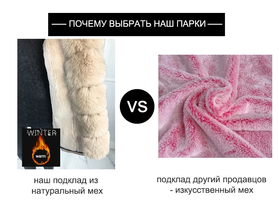 Натуральный мех парки