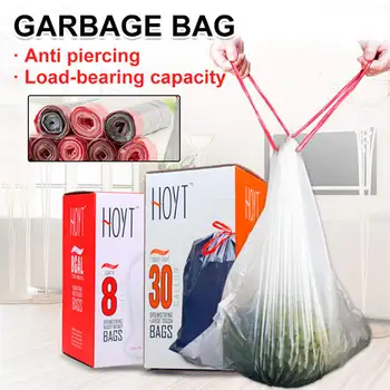 

Household/Restaurant Strong Thick Durable Portable Draw String Rubbish Bags Portable Garbage Storage Plastic Bag