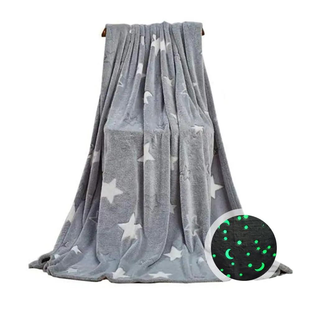 

100*150cm Baby Blanket Newborn Blankets Children Throw Blanket Super Soft Luminous Flannel Warm Nap Cover Wrap Infant Swaddle