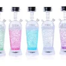 Акриловые Кальян чашки комплект с светодиодный свет трубка для кальяна Кальян наргиле сети Cachimbas щипцы для кальяна, electronique Pipas Para