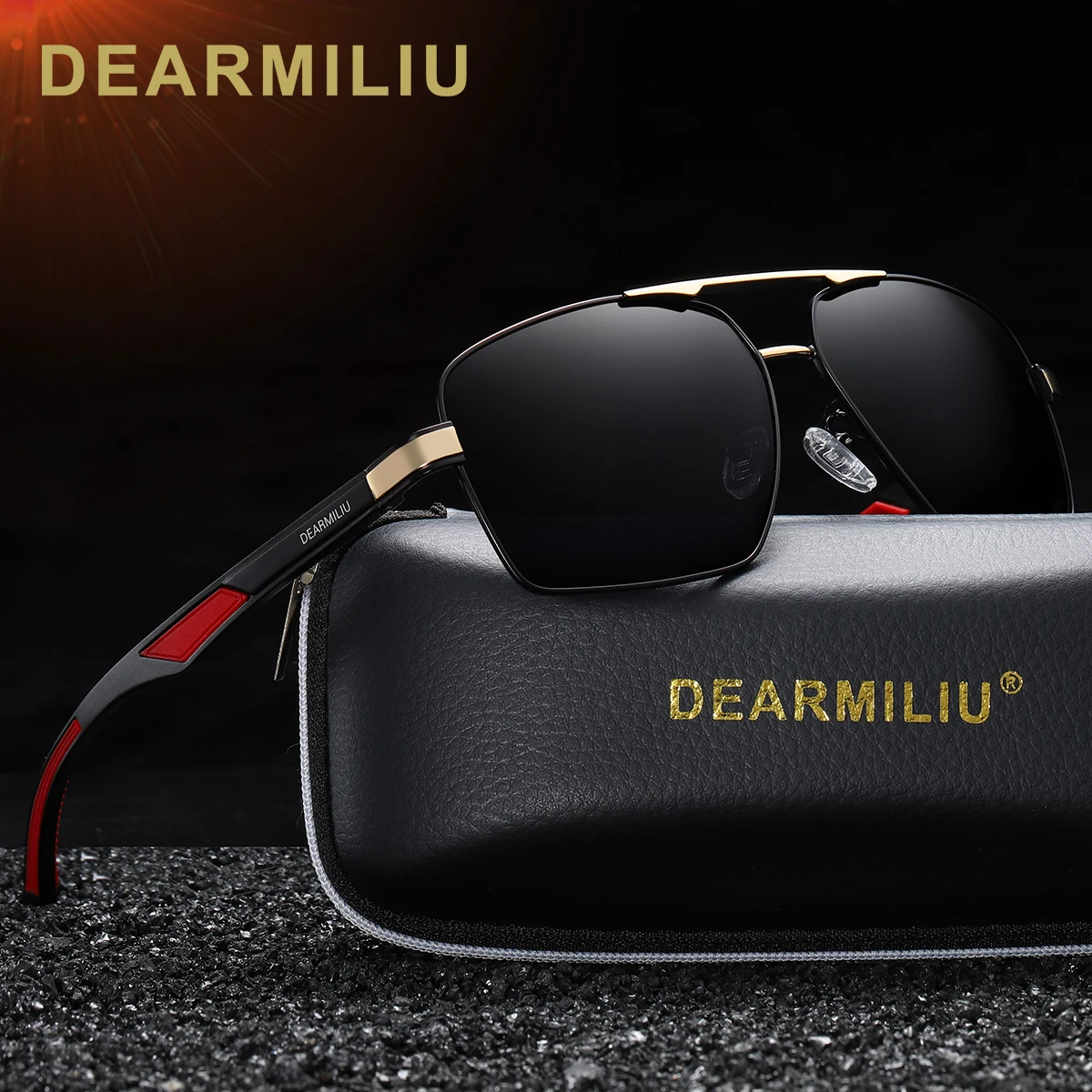 Бренд DEARMILIU Ретро стиль брендовые Дизайнерские мужские поляризованные