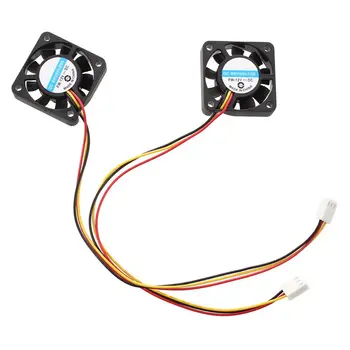 

2 Pcs 3 Pin 40mm Square PC Computer Cooling Fan DC 12V Black