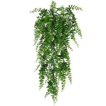 New Home Garden Club Bar Decorated Fake Leaves Green Plant Artificial Leaves Plastic Green Plant Vine Wall fake hanging flowers